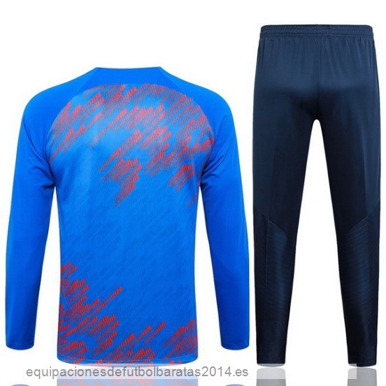 Nuevo Conjunto Completo Sudadera Entrenamiento Barcelona 23/24 Azul Rojo Baratas